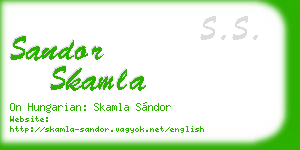 sandor skamla business card