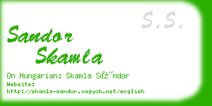 sandor skamla business card